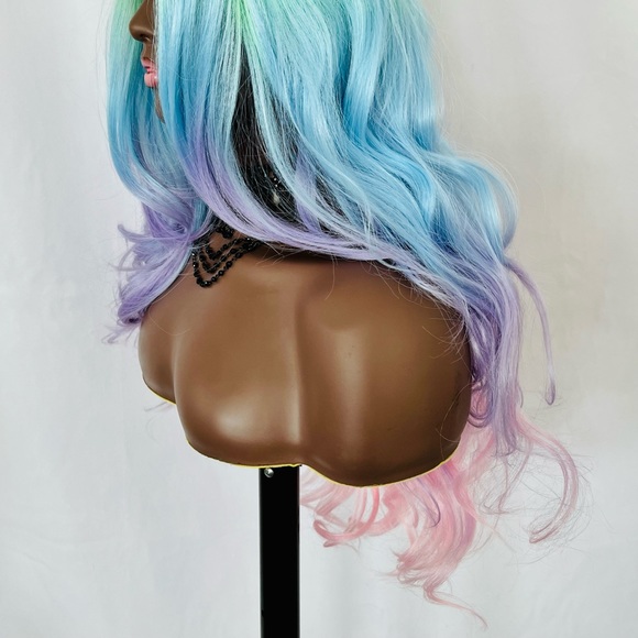 Unicorn Color 28” Premium Fiber Lace Front Wig for Easter/Events - Picture 8 of 11